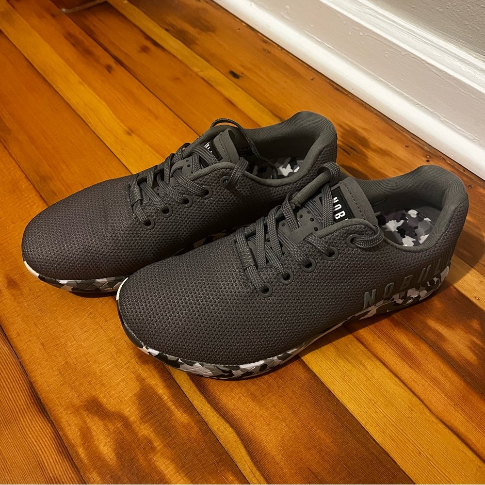 NoBull Outwork Super Fabric Gray/ Black Athletic Trainer, Camo Sole, M- 7.5, W-9 - Picture 4 of 10